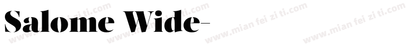 Salome Wide字体转换